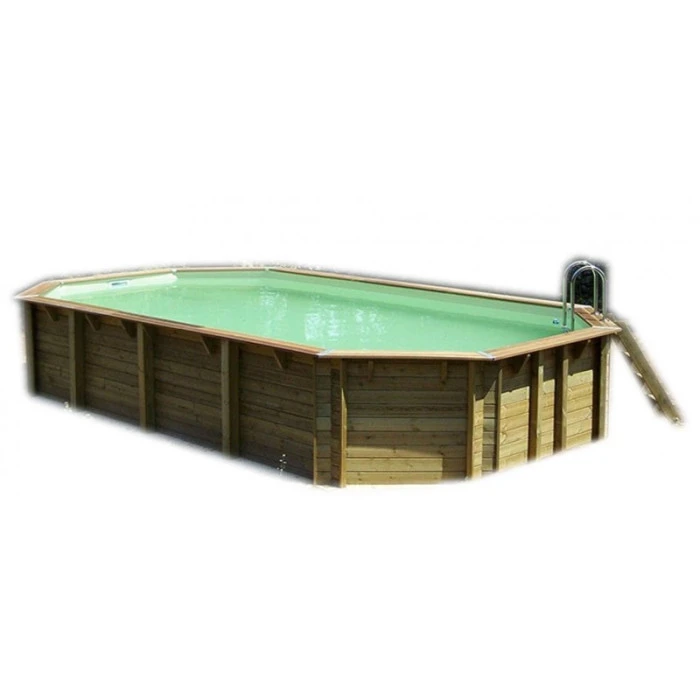 Piscine En Bois Octogonale Ubbink Azura 7,50 X 4,00 X 1,30 M - Liner Beige 2 Piscine En Bois Octogonale Ubbink Azura 7,50 X 4,00 X 1,30 M - Liner Beige