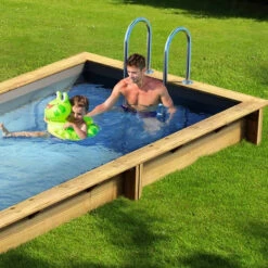 Piscine Pool'n Box Procopi En Bois 5 X 2 M - Coffre Et Filtration Intégrés -Piscine Famille piscine pool n box enterr e ambiance min