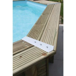 Kit De 8 Pièces Finition Margelles 135° Ubbink Alu Piscine Bois Octogonale 9 Kit De 8 Pièces Finition Margelles 135° Ubbink Alu Piscine Bois Octogonale -Piscine Famille platine linea angle finition margelles ubbink alluminium ambiance 3