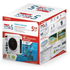 Pompe à Chaleur Poolex Nano Action 5 KW Pour Piscine < 30 M³ -Piscine Famille pompe chaleur poolex nano 5kw 2